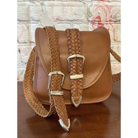 Leather Crossbody Brown Saddle Bag Type Handbag‎ - Picture 12 of 14